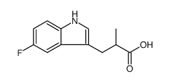 3-(5-Fluoro-1H-indol-3-yl)-2-methylpropanoic acid structure