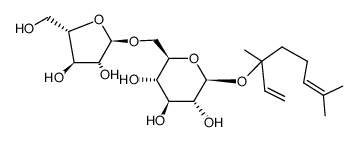 (R,S)-linalyl-6-O-α-L-arabinofuranosyl-β-D-glucopyranoside结构式