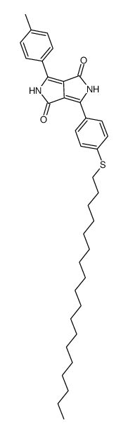 3-(4-(octadecylthio)phenyl)-6-(p-tolyl)-2,5-dihydropyrrolo[3,4-c]pyrrole-1,4-dione Structure