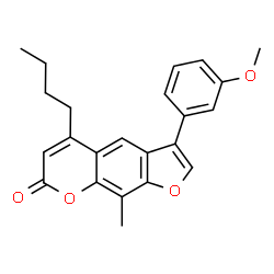 5-butyl-3-(3-methoxyphenyl)-9-methylfuro[3,2-g]chromen-7-one Structure