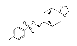 ((1R,4R,5R)-spiro[bicyclo[2.2.2]octane-2,2'-[1,3]dioxolan]-5-yl)methyl 4-methylbenzenesulfonate结构式