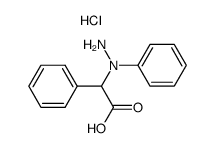 (RS)-α-(1-phenylhydrazino)phenylacetic acid hydrochloride Structure