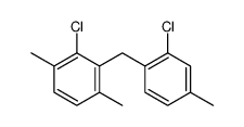 2-chloro-3-[(2-chloro-4-methylphenyl)methyl]-1,4-dimethylbenzene Structure