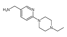 3-Pyridinemethanamine, 6-(4-ethyl-1-piperazinyl)结构式