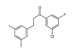 3'-CHLORO-3-(3,5-DIMETHYLPHENYL)-5'-FLUOROPROPIOPHENONE Structure