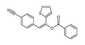 [2-(4-cyanophenyl)-1-thiophen-2-ylethenyl] benzoate结构式