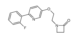 1-[2-[6-(2-fluorophenyl)pyridin-3-yl]oxyethyl]azetidin-2-one Structure