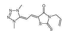 5-[2-(1,4-dimethyltetrazol-5-ylidene)ethylidene]-3-prop-2-enyl-2-sulfanylidene-1,3-thiazolidin-4-one结构式