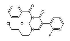 3-benzoyl-1-(4-chloro-butyl)-5-(2-fluoro-pyridin-3-yl)-1H-pyrimidine-2,4-dione Structure