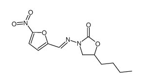 5-butyl-3-(5-nitro-furfurylidenamino)-oxazolidin-2-one Structure