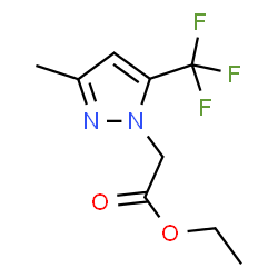 Ethyl [3-methyl-5-(trifluoromethyl)-1H-pyrazol-1-yl]acetate Structure