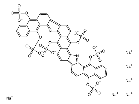 hexasodium 6,18-dihydrodinaphtho[2,3-i:2',3'-i']benzo[1,2-a:4,5-a']dicarbazole-5,7,12,17,19,24-hexyl hexasulphate Structure