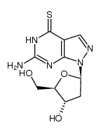 6-Amino-1-(2'-deoxy-β-D-erythro-pentofuranosyl)-1H-pyrazolo[3,4-d]pyrimidin-4(5H)-thione Structure