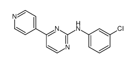 N-(3-氯-苯基)-4-(4-吡啶)-2-嘧啶胺结构式