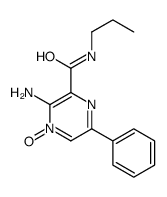 Pyrazinecarboxamide, 3-amino-6-phenyl-N-propyl-, 4-oxide (9CI) Structure