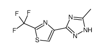 3-Methyl-5-[2-(trifluoromethyl)-1,3-thiazol-4-yl]-1H-1,2,4-triazo le Structure