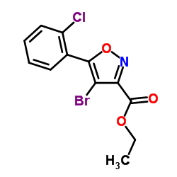 Ethyl 4-bromo-5-(2-chlorophenyl)-1,2-oxazole-3-carboxylate Structure