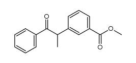 methyl 3-(1-methyl-2-oxo-2-phenylethyl)benzoate结构式