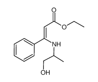 N-(hydroxy-2' methyl-1' ethyl) amino-3 phenyl-3 propenoate d'ethyle结构式