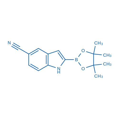 5-Cyanoindole-2-boronic acid, pinacol ester Structure