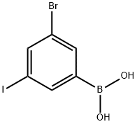 3-Bromo-5-iodophenylboronic acid结构式