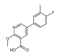 5-(4-fluoro-3-methylphenyl)-2-methoxypyridine-3-carboxylic acid结构式