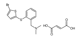 1-[2-(5-bromothiophen-2-yl)sulfanylphenyl]-N,N-dimethylmethanamine,(E)-but-2-enedioic acid Structure