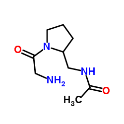 N-[(1-Glycyl-2-pyrrolidinyl)methyl]acetamide Structure