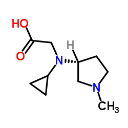 N-Cyclopropyl-N-[(3R)-1-methyl-3-pyrrolidinyl]glycine结构式