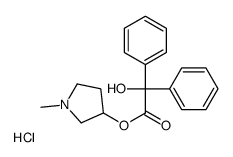 (1-methylpyrrolidin-1-ium-3-yl) 2-hydroxy-2,2-diphenylacetate,chloride结构式