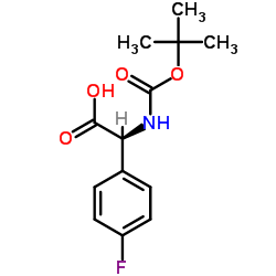 (s)-n-boc-4-fluorophenylglycine Structure