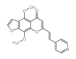 4,9-dimethoxy-7-(2-pyridin-4-ylethenyl)furo[3,2-g]chromen-5-one Structure