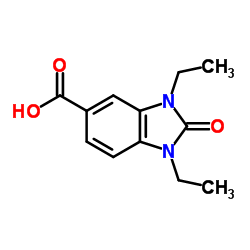 1,3-Diethyl-2-oxo-2,3-dihydro-1H-benzimidazole-5-carboxylic acid结构式