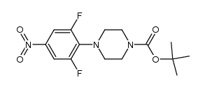 4-(2,6-difluoro-4-nitro-phenyl)-piperazine-1-carboxylic acid tert-butyl ester结构式