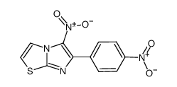 5-Nitro-6-(4-nitrophenyl)imidazo(2,1-b)thiazole结构式