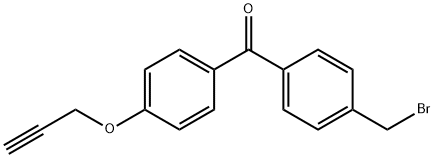 (4-(Bromomethyl)phenyl)(4-(prop-2-yn-1-yloxy)phenyl)methanone Structure