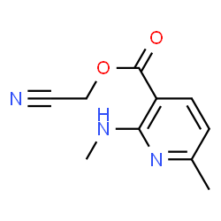 3-Pyridinecarboxylicacid,6-methyl-2-(methylamino)-,cyanomethylester(9CI) structure