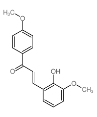 3-(2-hydroxy-3-methoxy-phenyl)-1-(4-methoxyphenyl)prop-2-en-1-one结构式