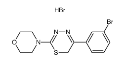 2-Morpholino-5-(3-bromophenyl)-6H-1,3,4-thiadiazine, hydrobromide Structure