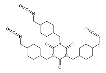 1,3,5-tris[[4-(isocyanatomethyl)cyclohexyl]methyl]-1,3,5-triazinane-2,4,6-trione结构式