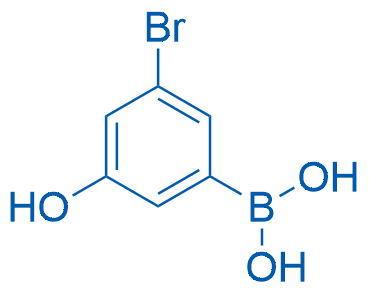 (3-溴-5-羟基苯基)硼酸结构式