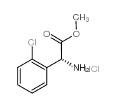 (R)-邻氯苯甘氨酸甲酯盐酸盐结构式