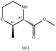 (2R,3S)-methyl 2-methylmorpholine-3-carboxylate HCl结构式