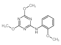 1,3,5-Triazin-2-amine,4,6-dimethoxy-N-(2-methoxyphenyl)-结构式