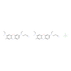 7-[(2-cyanoethyl)ethylamino]-3-(ethylmethylamino)-2-methylphenoxazin-5-ium tetrachlorozincate (2:1)结构式