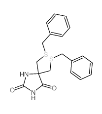 5,5-Bis(((phenylmethyl)thio)methyl)-2,4-imidazolidinedione结构式