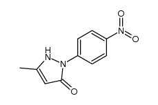 1-(4-nitrophenyl)-3-methyl-2-pyrazolin-5-one (NH tautomeric form)结构式