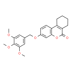 3-[(3,4,5-trimethoxyphenyl)methoxy]-7,8,9,10-tetrahydrobenzo[c]chromen-6-one结构式