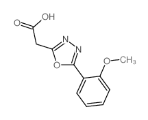 [5-(2-Methoxy-phenyl)-[1,3,4]oxadiazol-2-yl]-acetic acid结构式