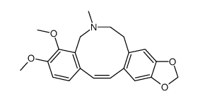 (Z)-3,4-dimethoxy-6-methyl-5,6,7,8-tetrahydro-[1,3]dioxolo[4',5':4,5]benzo[1,2-g]benzo[c]azecine结构式